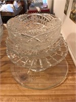 4 Pcs Glass Platters and Bowls