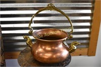 Phenomenal Hammered Copper Hanging Kettle
