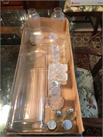 Box Lot of Clear Glass