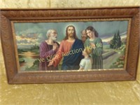 Beautifully Framed Vintage Religious Lithograph