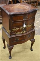 Mahogany Four Drawer Bedside Cabinet With Finish