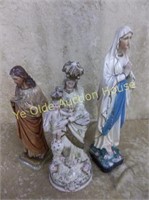 Three Plaster Religious Icons