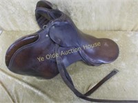 Vintage Leather Jockey Saddle
