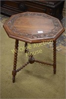 Outstanding Relief Carved Bobbin Leg Window Table