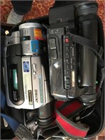 Pair of Sony Camcorders in case