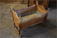 Oak Cradle Planter With Lead Tray
