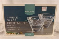 New 4pc Glass Cocktail Set In Box Target Home