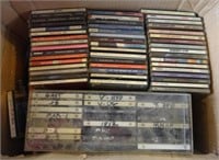 Box Lot Of Cds And Cassette Tapes Mixed Artists
