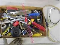 flat of tools (wrench-sockets-2 truck tie downs)