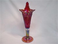 Fenton Red Contemp JIP Vase