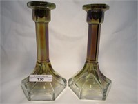 Imperial Smoke 7" Chesterfield pair Candlesticks