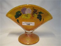 Jeanette Mari Crackle Painted Fan Vase