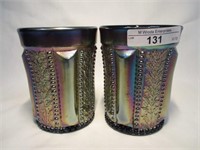 2 Blue Contemp Holly Panel Tumblers