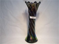 Dugan Amethyst 10" Spirlex Vase, nick on base