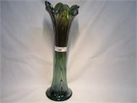 Fenton Green Boggy Bayou Vase