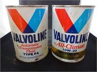 Pair of Valvoline Cans