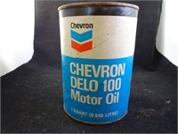 Chevron Delo 100 Motor Oil Can