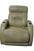 Electric White Leather Recliner