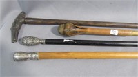 4 Early Walking Stick/Cane as shown