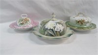LImoge, RSPrussia & German Butter Dishes as shown