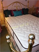 Queen Sized Mattress & Brass Bed
