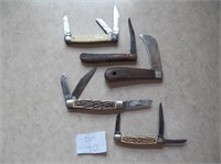 5 knife lot, Case, Ranger, Ontario, 2-Colonial