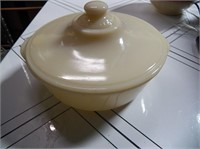 Very Old Fire King Bowl and Lid