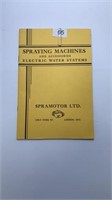 Spramotor  Spraying machines booklet 48 pages
