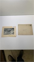 Massey Harris Christmas card 1937 With envelope