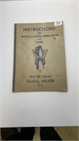 DE LAVAL Sterling milker instruction book 24