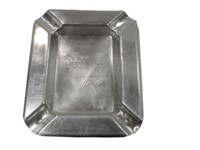DOW BEER ALUMINUM EMBOSSED ASHTRAY - MONTREAL