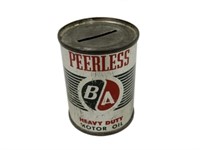B/A (GREEN/RED) PEERLESS MOTOR OIL COIN BANK