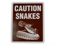 NATIONAL PARKS CAUTION SNAKES S/S COREBOARD SIGN