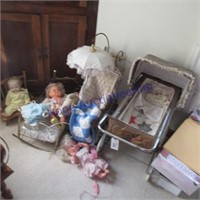 Dolls,cradle, buggy