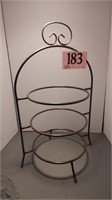 METAL 3 TIER PLATE STAND 23"