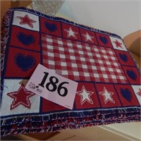 SET OF 9 AMERICANA THEMED COTTON PLACEMATS