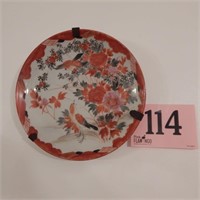 HAND-PAINTED DECORATIVE PORCELAIN PLATE WITH BIRD