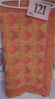 LINEN TABLECLOTH WITH SHELL MOTIF 52"X52"