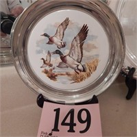 REVERE PEWTER AND MALLARD DUCK DECORATIVE PLATE