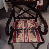 BOMBAY COMPANY CHAIR WITH MATCHING PILLOW