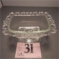 FOOTED GLASS SERVING DISH 4X7