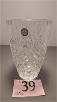 24% LEAD CRYSTAL VASE MADE IN POLAND 9"