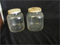 2 Antique Store Counter Pantry Jars
