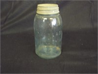 Vintage Atlas Strong Shoulder Mason Blue Jar