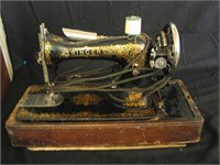 Singer Redeye Model 66 Sewing Machine, pedal.etc