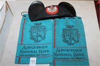 VINTAGE BANK BAGS AND MICKEY MOUSE  CLUB HAT