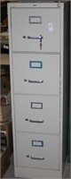 FOUR DRAWER FILE CABINET WITH KEY