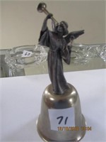 1981 Danbury Mint Silverplate Bell-Angel w/Trumpet