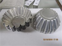 12 Vtg. Aluminum Dessert Cups 3.5 x 1 in.