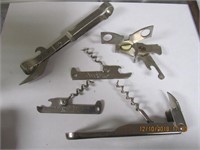 5 Vtg. Can Openers-Sky-line Beverage Boy Made